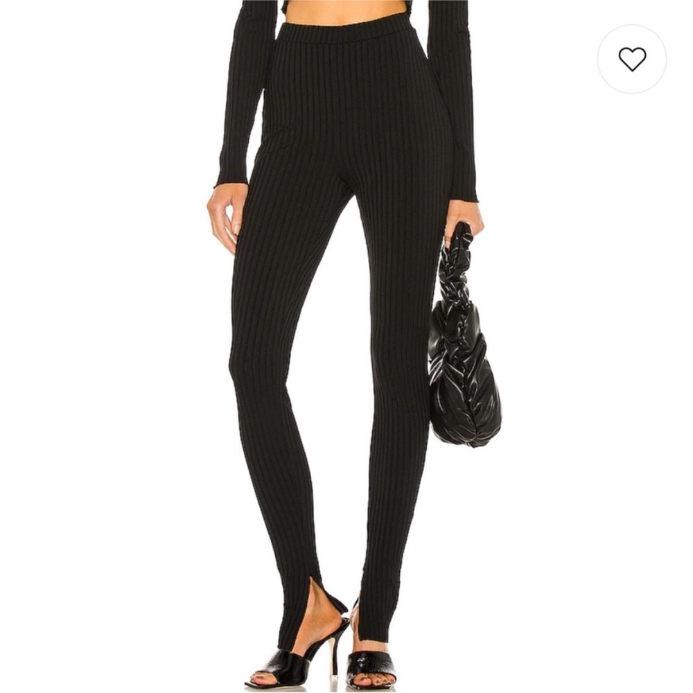 L'Academie Black Split Front Legging Black